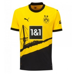Lacne Muži Futbalové dres Borussia Dortmund 2023-24 Krátky Rukáv - Domáci